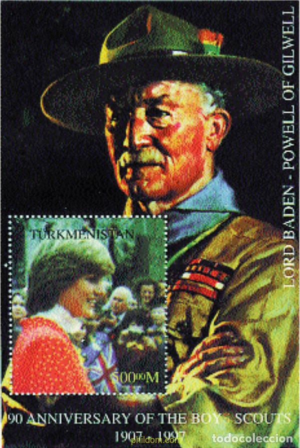 Sellos: 220889 MNH TURKMENISTAN 1997 90 ANIVERSARIO DEL ESCULTISMO