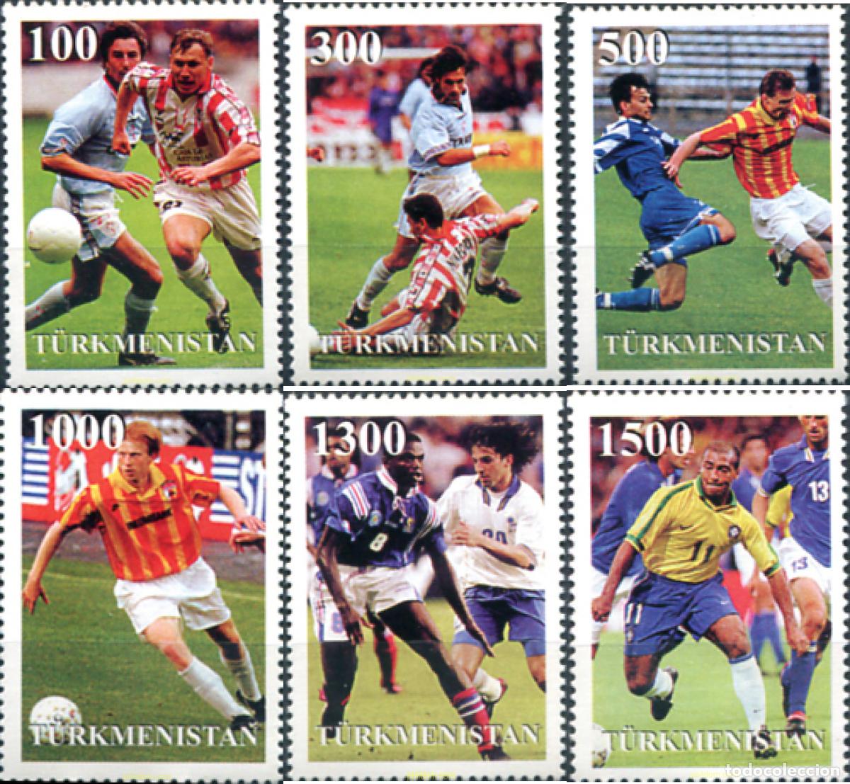 Sellos: 299360 MNH TURKMENISTAN 1998 COPA DEL MUNDO DE FUTBOL. FRANCIA-98