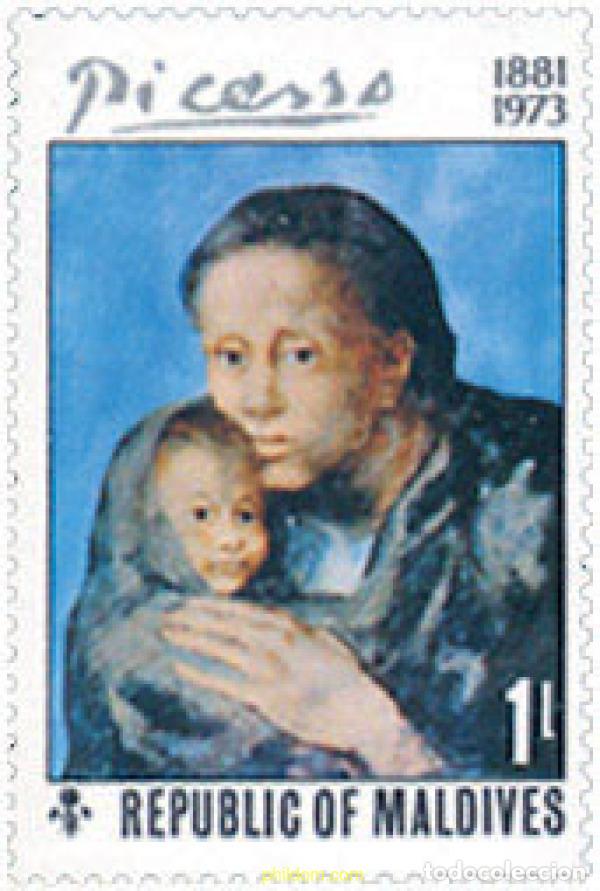 Sellos: 354483 MNH MALDIVAS 1974 PINTURAS DE PABLO RUIZ PICASSO