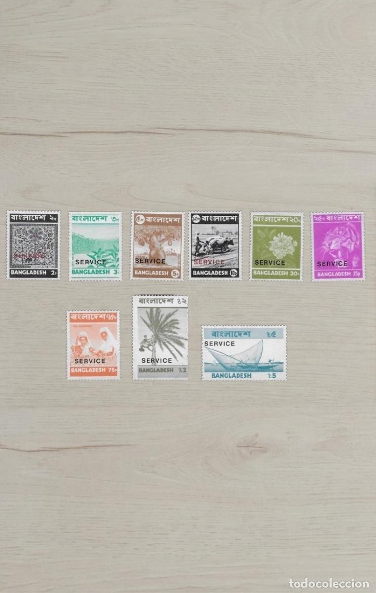 Sellos: Bangladesh 1972 First Definitive Official &rdquo;SERVICE&rdquo; Overprints Selection 9v Mint