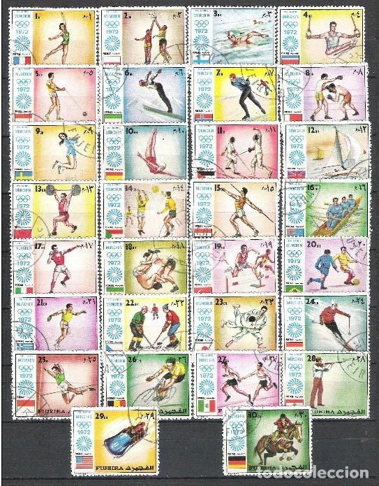 Sellos: FUJEIRA 1972 SERIE 30 STAMPS MNH MUNICH JUEGOS OLIMPICOS OLYMPIC GAMES JEUX OLYMPIQUES DEPORTES