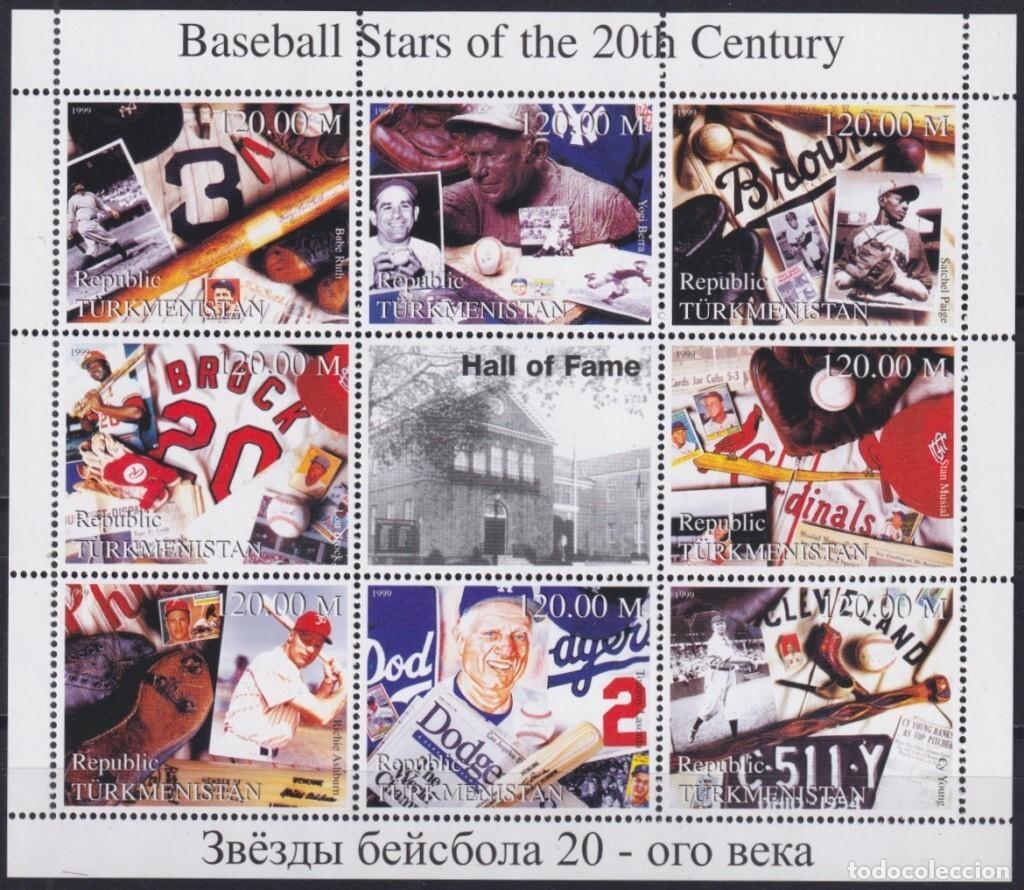 Sellos: TURKMENISTAN 1999 SHEET MNH BASEBALL BEISBOL BEISEBOL BASE BALL SPORTS DEPORTES