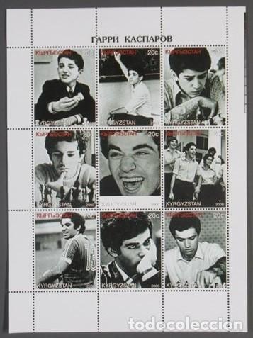 Sellos: KYRGYZSTAN 2000 SHEET MNH GARRY KASPAROV CHESS AJEDREZ SCHACH XADREZ ECHECS SCACCHI