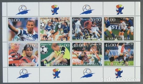 Sellos: KARAKALPAKIA 1999 SHEET MNH COPA DEL MUNDO DE FUTBOL DE FRANCIA MUNDIAL FOOTBALL DEPORTES SPORTS