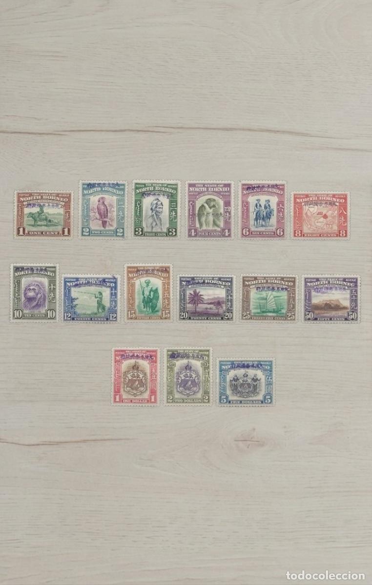 Sellos: North Borneo 1939 - Serie Completa Fauna, Vistas y Escudo (15 Sellos) - Nuevos