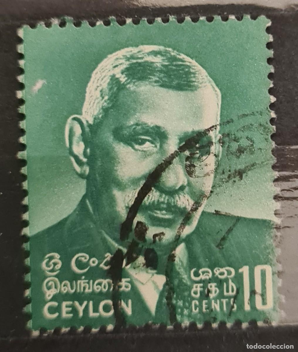 Sellos: Sello usado de Ceylan 1966: D.S. Senamayake, antiguo primer ministro