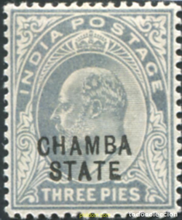 Sellos: 792031 HINGED CHAMBA 1903 SELLOS DE INDIA INGLESA DE 1902-09 (EDUARDO VII) SOBRECARGADOS