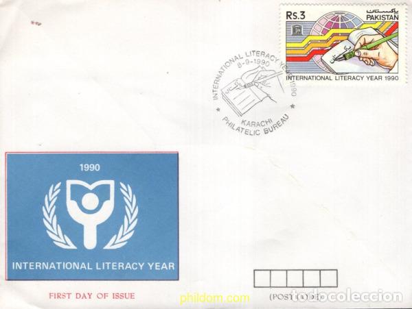 Sellos: 741939 MNH PAKISTAN 1990 A&Ntilde;O INTERNACIONAL DE LA ALFABETIZACION