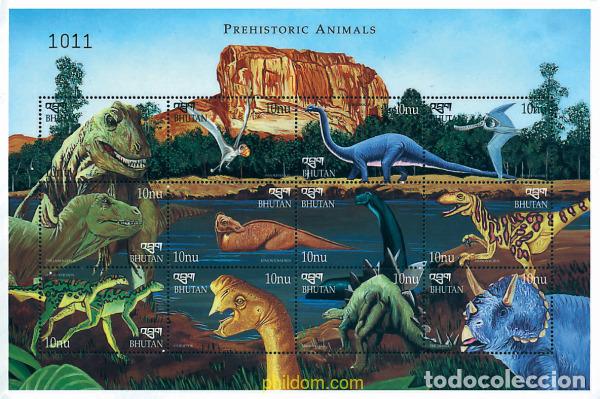 Sellos: 781590 MNH BHUTAN 1999 FAUNA PREHISTORICA