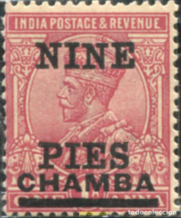 Sellos: 792032 MNH CHAMBA 1921 SELLOS DE INDIA INGLESA DE 1927-34 SOBRECARGADO