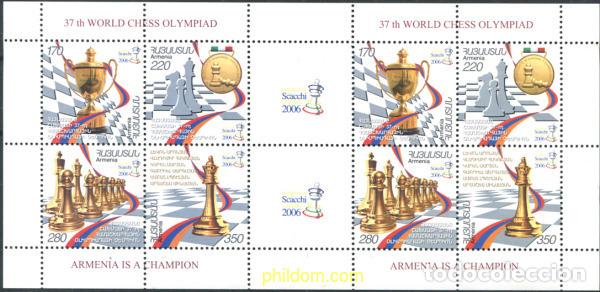 Sellos: 199512 MNH ARMENIA 2007 ARMENIA GANADORA DEL 37 CAMPEONATO OLIMPICO DE AJEDREZ