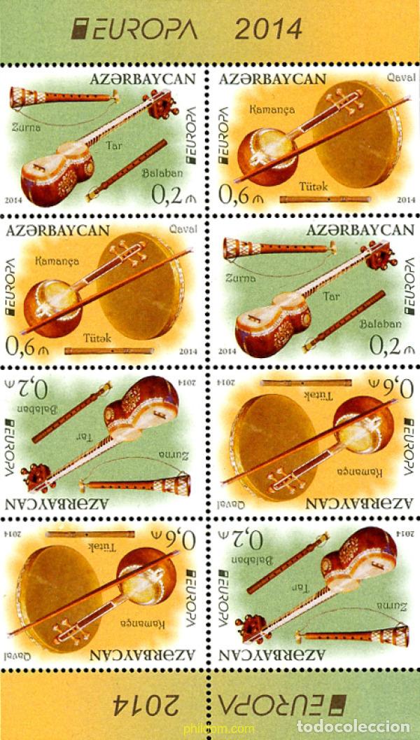 Sellos: 317578 MNH AZERBAIYAN 2014 EUROPA CEPT 2014 - INSTRUMENTOS MUSICALES
