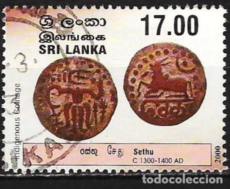 Sellos: Sri-Lanka 2001 - Mi 1297 - YT 1255 - Antiguas monedas aut&oacute;ctonas