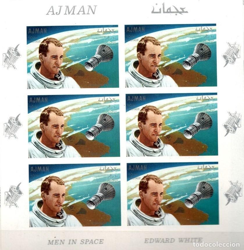 Sellos: AJMAN 1968 SHEET MNH IMPERF EDWARD WHITE ASTRONAUTAS ASTRONAUTS ASTRONAUTES ESPACIO SPACE ESPACE