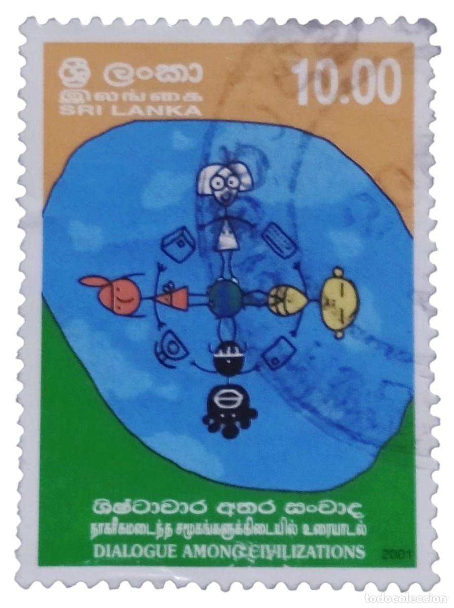 Sellos: SRI LANKA 2001 A&ntilde;o Internacional de las Naciones Unidas. USADO.