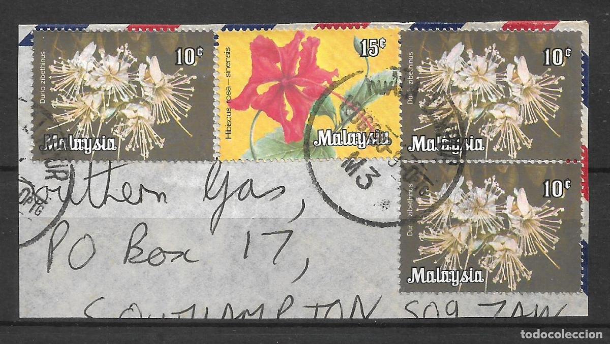 Sellos: MALASIA 1979 scott 194/195 usado flora- 10/4