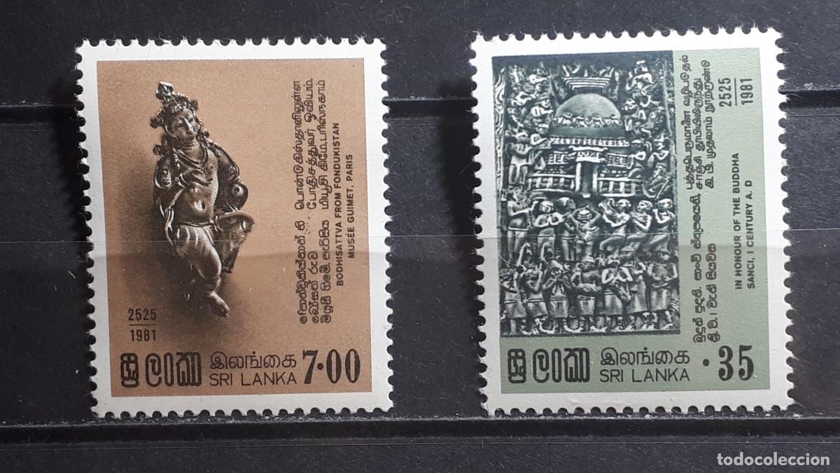 Sellos: SRI LANKA. ARTE. A&Ntilde;O 1981. **. YVERT 565, 567.