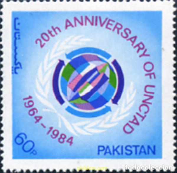 Sellos: 349270 MNH PAKISTAN 1984 20 ANIVERSARIO DE UNCTAD
