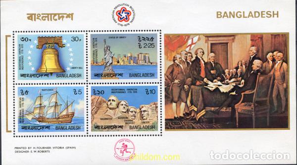 Sellos: 73531 MNH BANGLADESH 1976 BICENTENARIO DE LA INDEPENDENCIA DE LOS ESTADOS UNIDOS