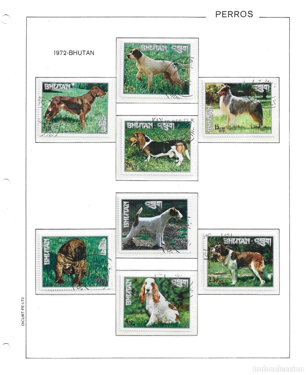 Sellos: Bhutan 1973 - Dogs (1973) - Y&T 399/406 -Perros -(7)