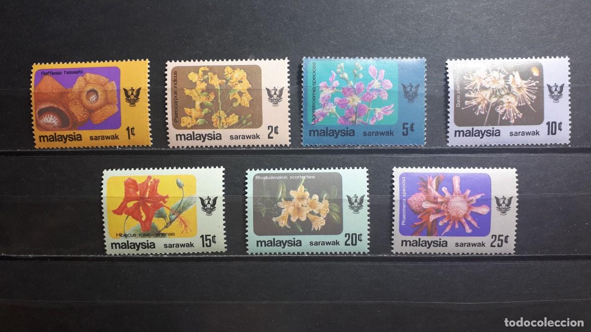Sellos: MALASIA. FLORA. A&Ntilde;O 1979. **. YVERT 206/12