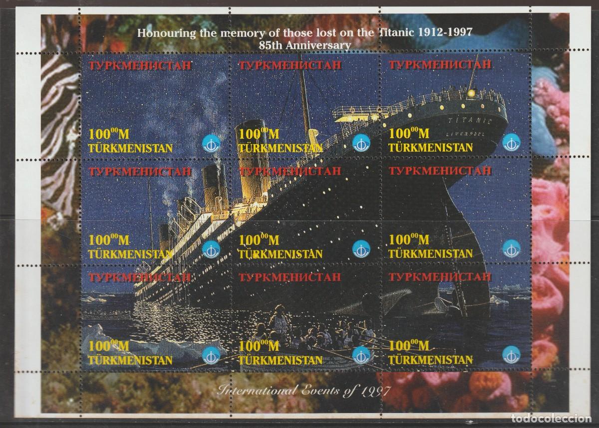 Sellos: Turkmenistan 1997 - Titanic Yvert 65/73 mnh**