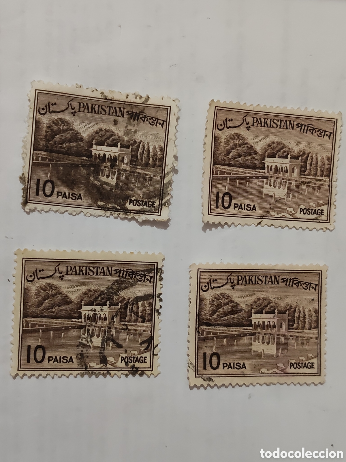Sellos: 4 Sellos de Pakist&aacute;n Jardines de Shalimar en Lahore 1961-64