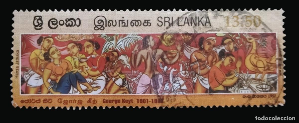 Sellos: SRI LANKA 2001 I Centenario del nacimiento del pintor George Keyt. USADO.