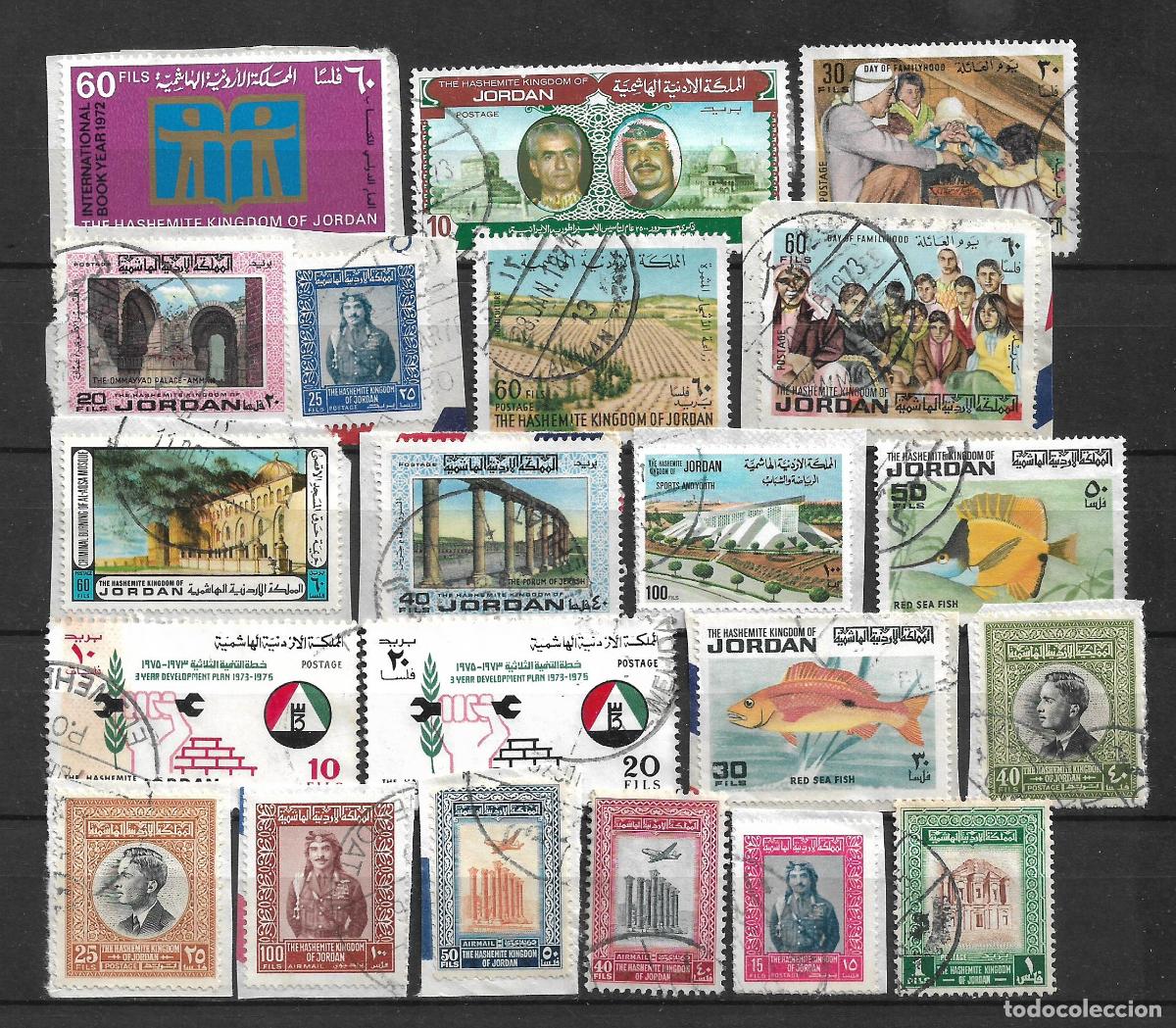 Sellos: jordania lote 21 dellos usado - 19/14