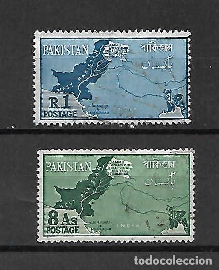Briefmarken: Mapa de Pakist&aacute;n, sellos a&ntilde;os 1960