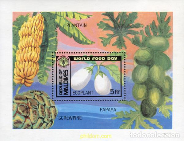 Sellos: 340530 MNH MALDIVAS 1981 DIA MUNDIAL CONTRA EL HAMBRE