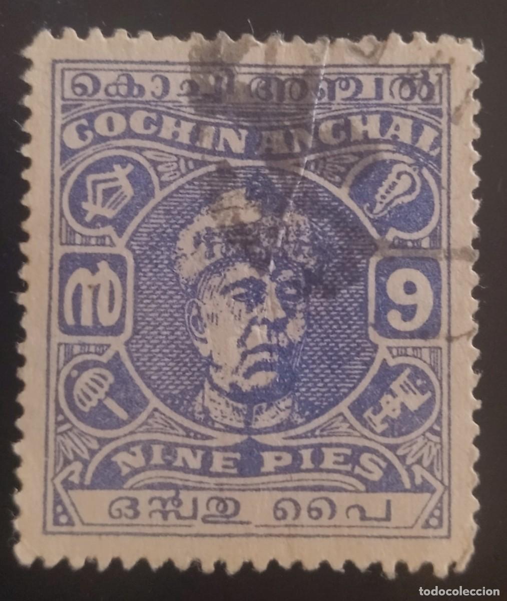 Sellos: COCHIN 1944 -1948 Maharaja Ravi Varma V. USADO.