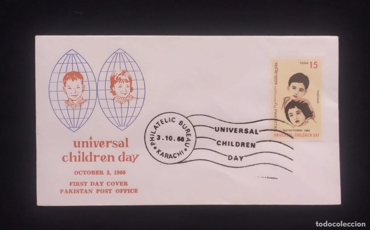 Sellos: TS) 1966 PAKISTAN, FDC, UNIVERSAL CHILDREN DAY ON OCTOBER 3RD, XF.