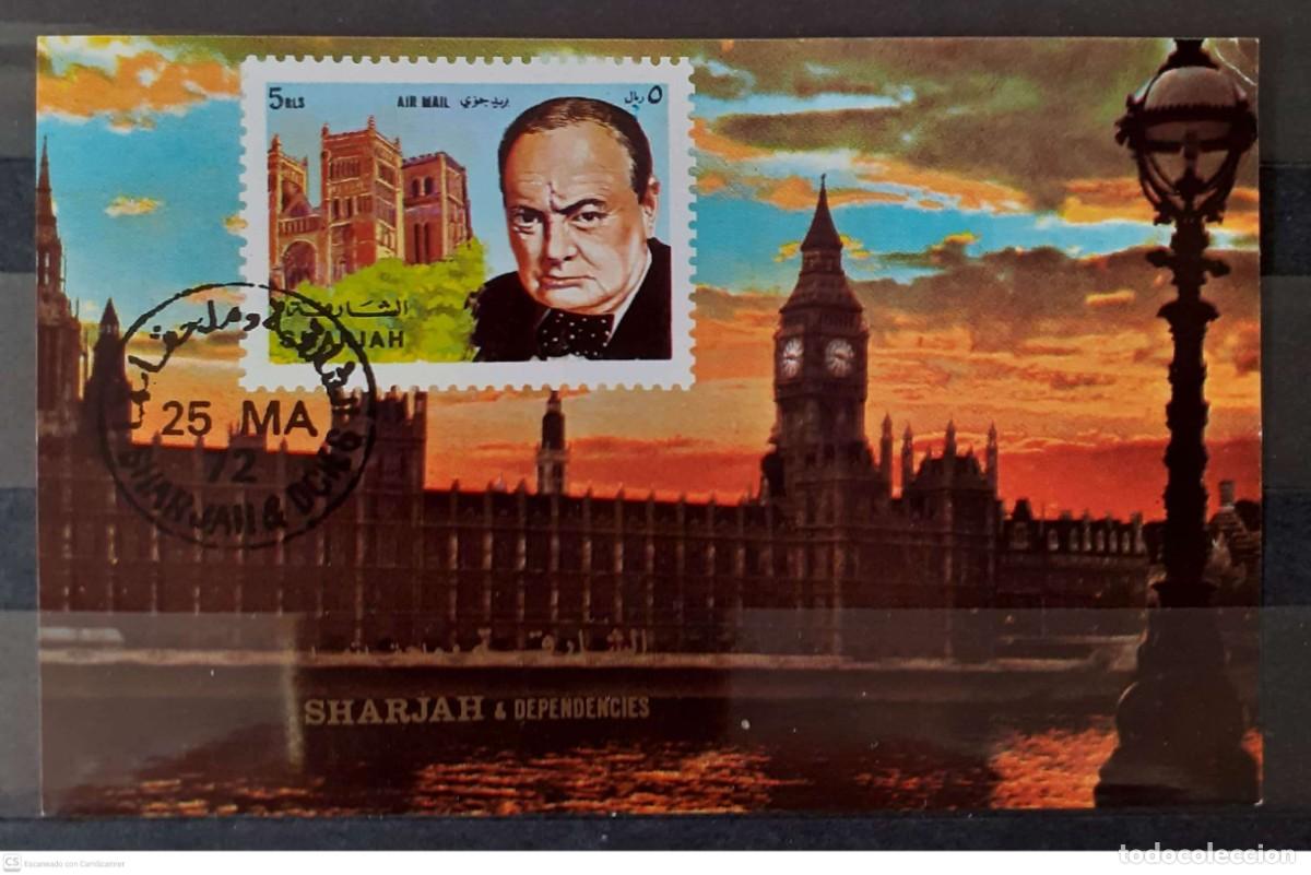 Sellos: SHARJAH Bloc. n&deg; 97&deg; Winston Churchill