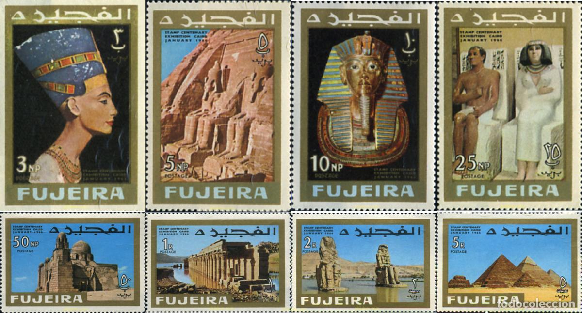Sellos: 688944 MNH FUJEIRA 1966 EXPOSICION FILATELICA DEL CENTENARIO DEL SELLO EGIPCIO