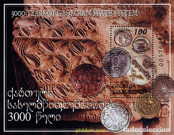 Sellos: 74819 MNH GEORGIA 2000 3000 A&Ntilde;OS DEL SISTEMA DEL ESTADO GEORGIANO. MONEDAS DE DIFERENTES EPOCAS