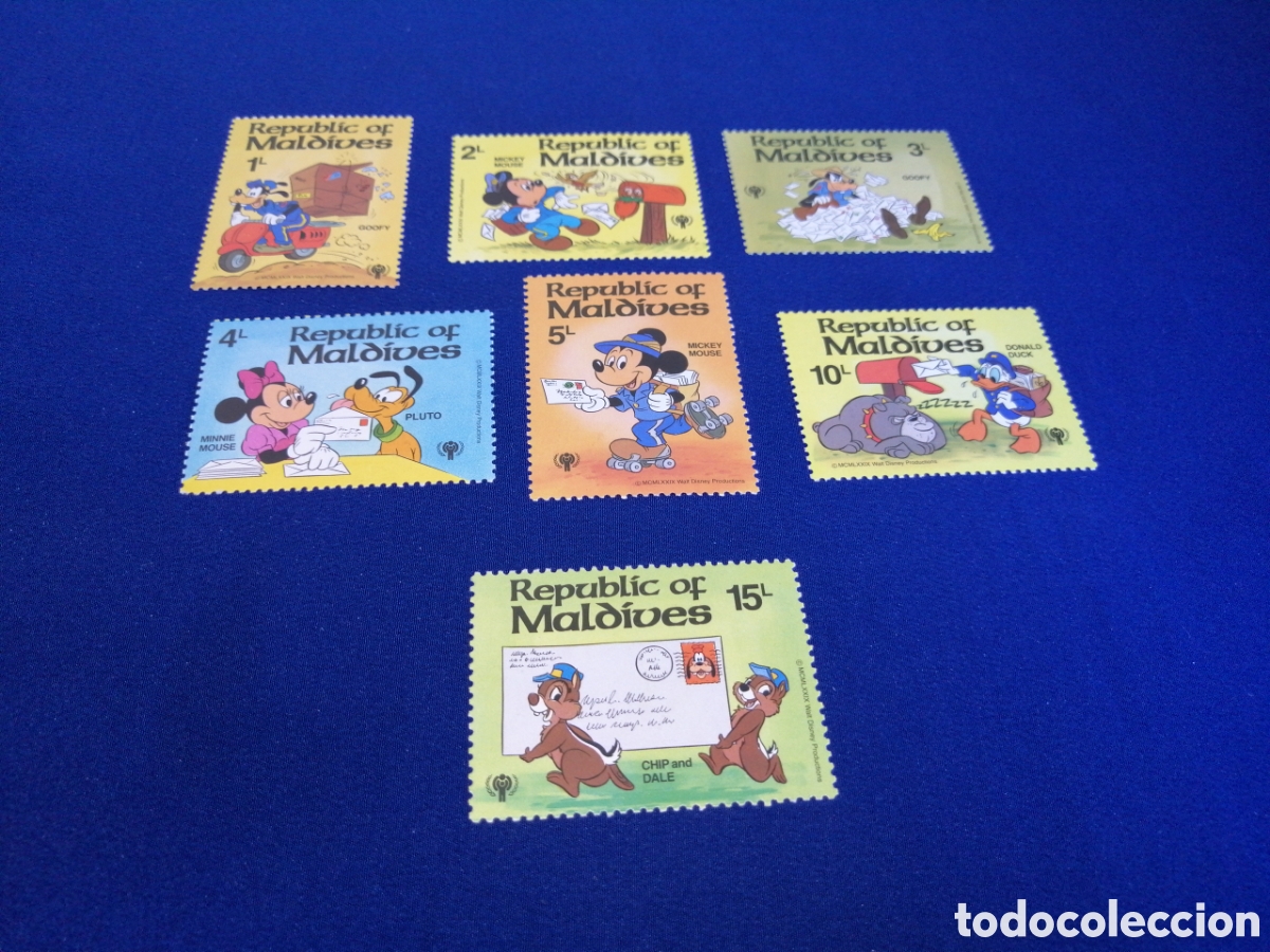 Sellos: REPUBLIC OF MALDIVES LOTE WALT DISNEY SELLOS USADOS