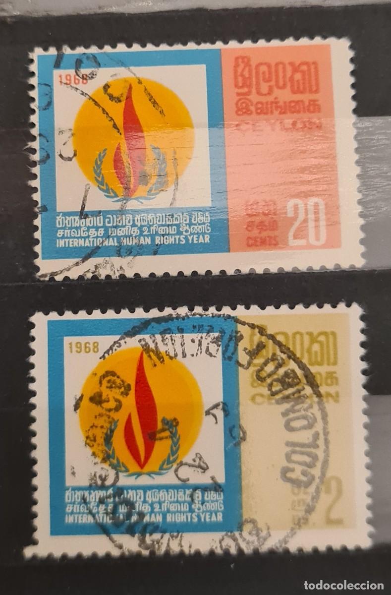 Sellos: Serie de sellos usados de Sri Lanka 1968: A&ntilde;o internacional de los derechos humanos