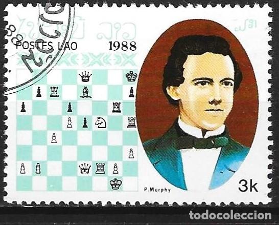 Sellos: Loas 1988 - Mi 1119 - YT 892 - Campe&oacute;n de ajedrez : Paul Murphy