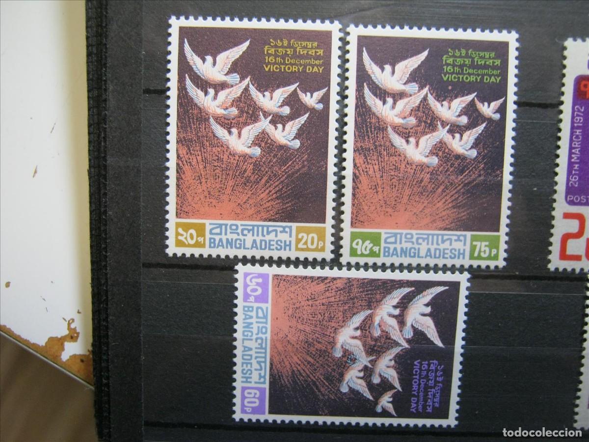 Sellos: BANGLADESH 1972 PALOMAS DE LA PAZ SERIE MNH** SIN CHARNELA LUJO.