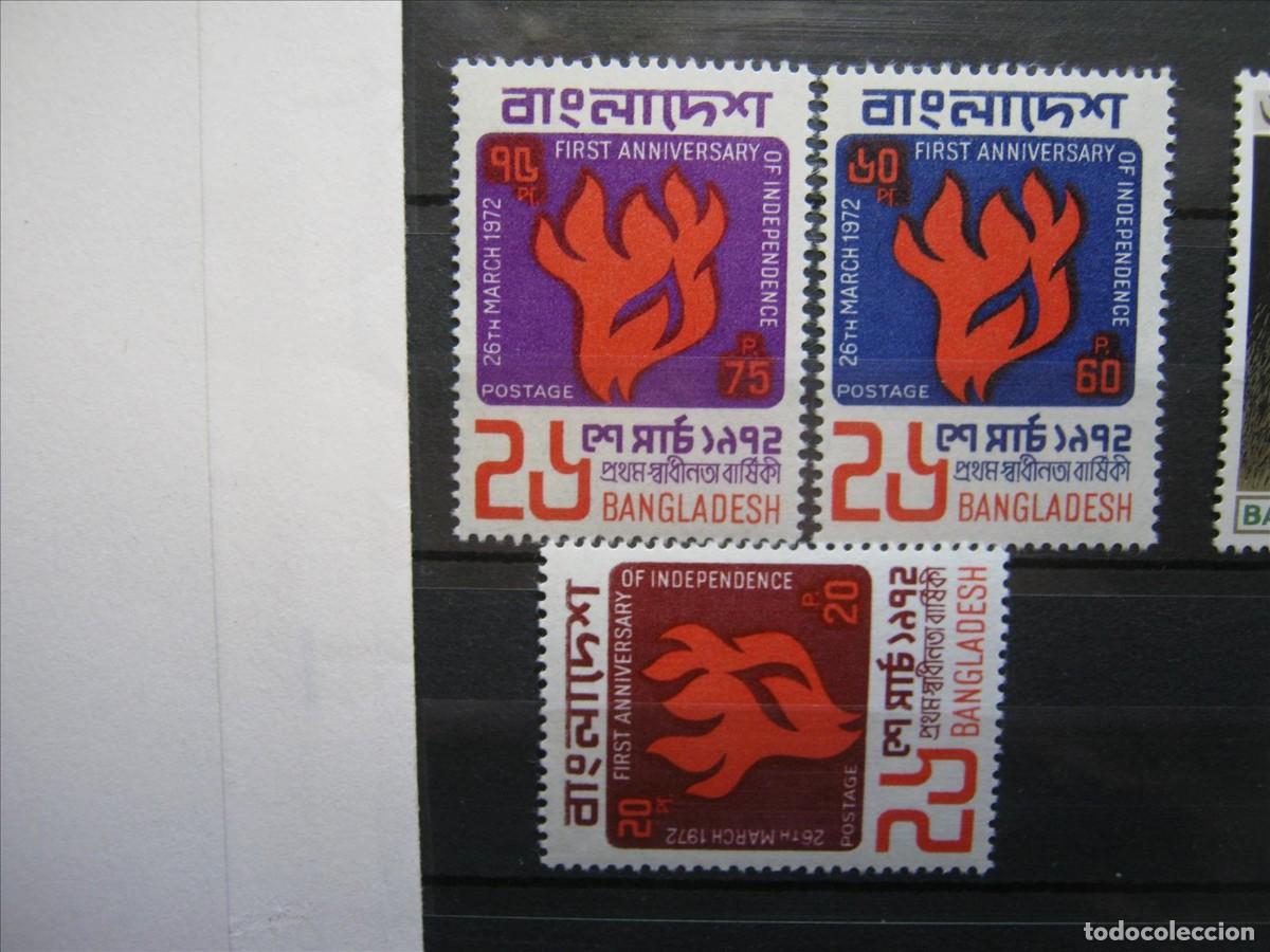 Sellos: BANGLADESH 1972 INDEPENDENCIA SERIE MNH** SIN CHARNELA LUJO.