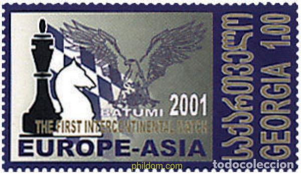Sellos: 87002 MNH GEORGIA 2001 TORNEO DE AJEDREZ EUROPA-ASIA