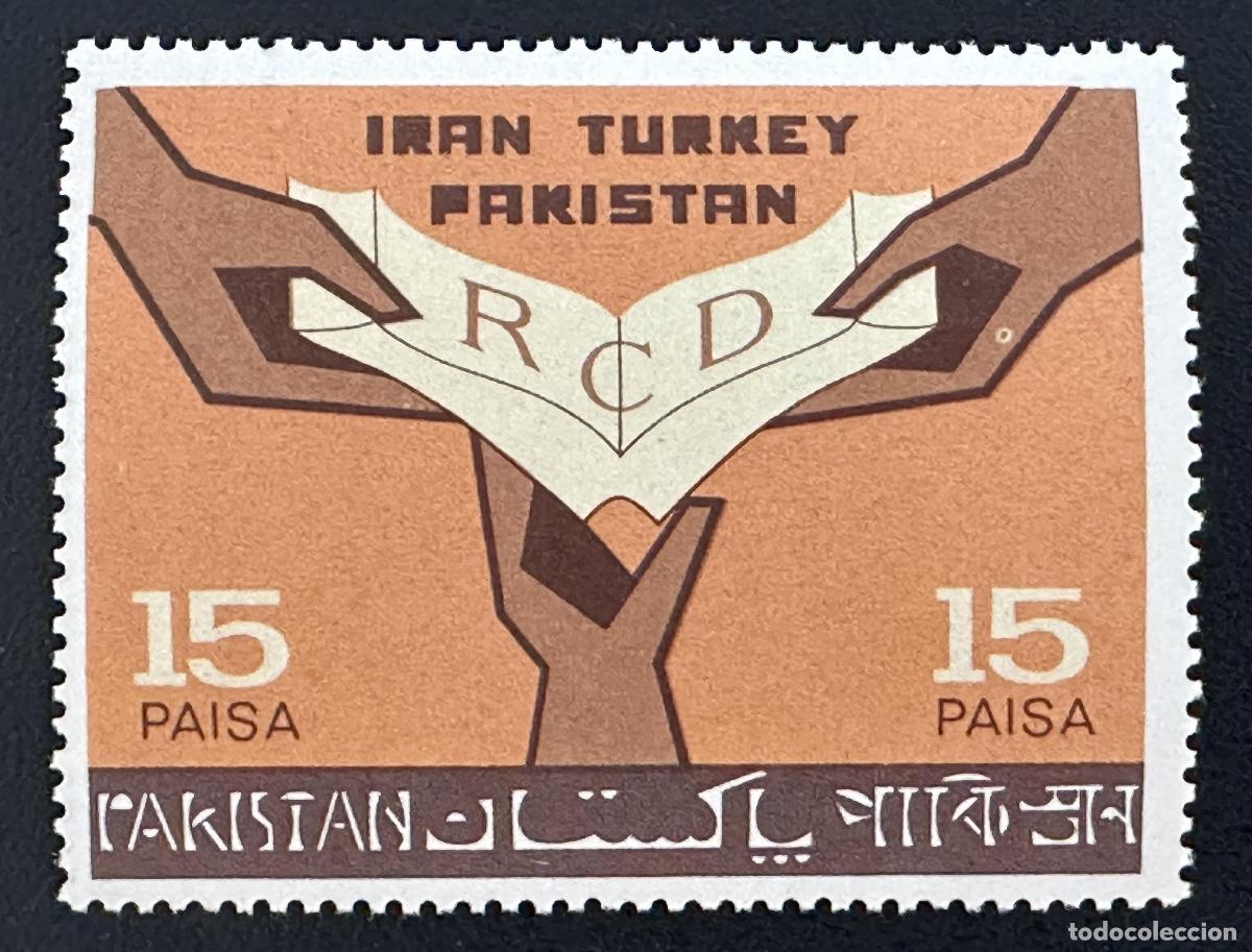 Sellos: Pakist&aacute;n 1964 Mi. 219 emisi&oacute;n RCD cooperaci&oacute;n Ir&aacute;n Turqu&iacute;a