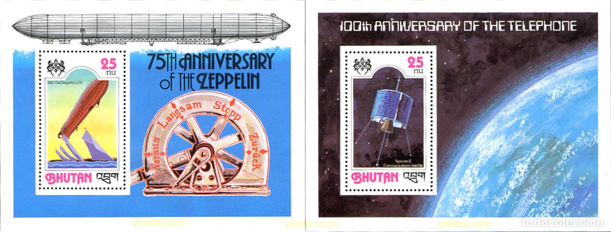 Sellos: 292304 MNH BHUTAN 2015 75 ANIVERSARIO DEL ZEPPELIN Y GRAHAM BELL
