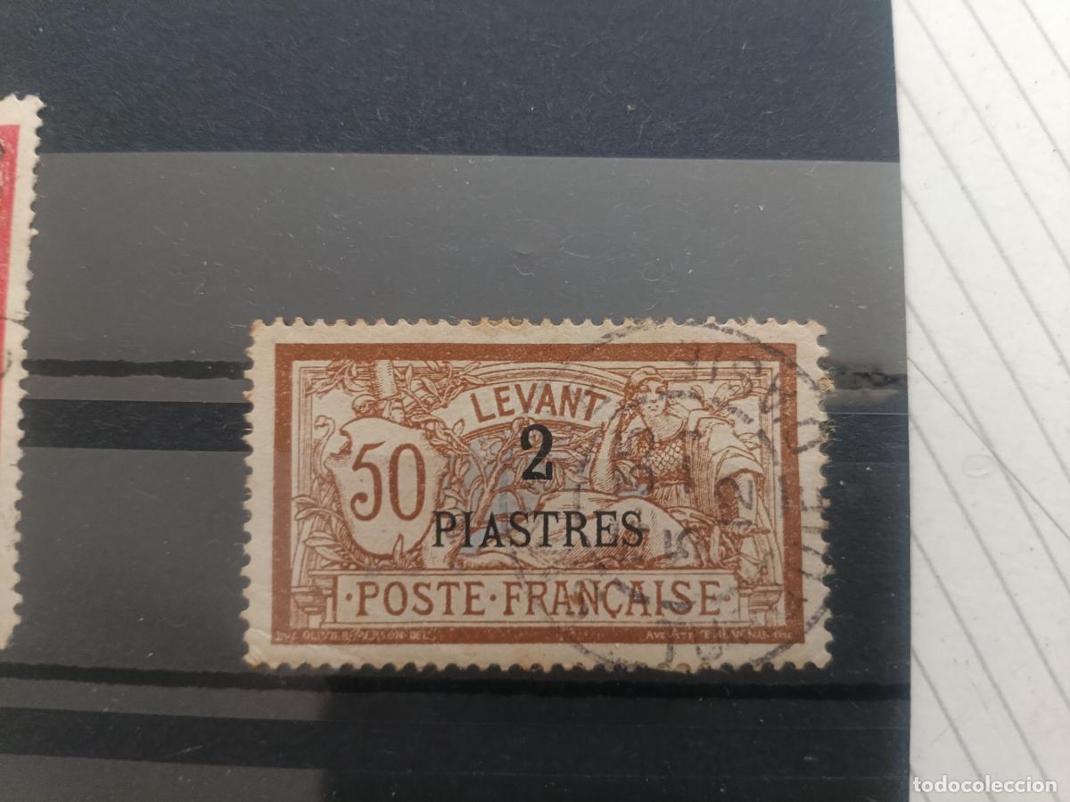 Sellos: Levante franc&eacute;s, Levant. 2 piastres