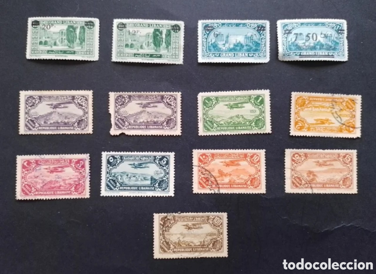 Sellos: LOTE SELLOS DEL L&Iacute;BANO DESDE 1926 A 1970