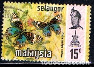 Sellos: SELANGOR - MALASIA // YVERT 98 // 1971 ... USADO - MARIPOSA