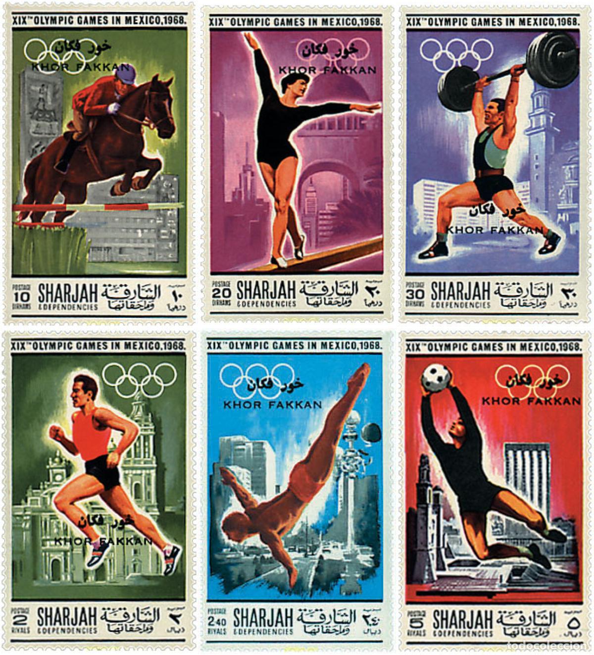 Sellos: 45031 MNH SHARJAH. KHOR FAKKAN 1968 19 JUEGOS OLIMPICOS VERANO MEXICO 1968