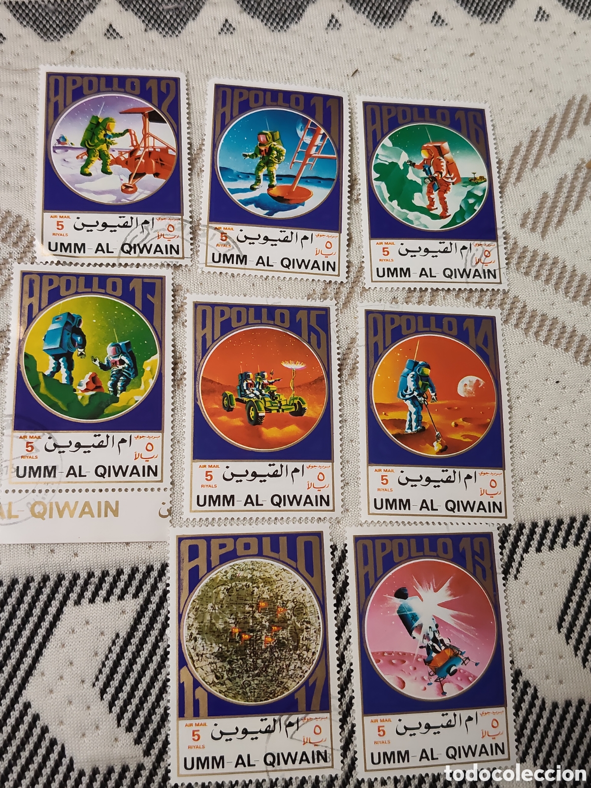 Sellos: 8 sellos de Umm Al Qiwain(Emiratos &Aacute;rabes) 1972 muy buenos
