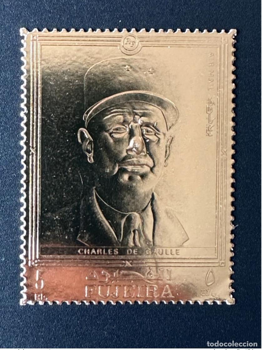Sellos: &iquest;Se escapar&aacute;? &iquest;Yo? Correo a&eacute;reo del general Charles de Gaulle Gold